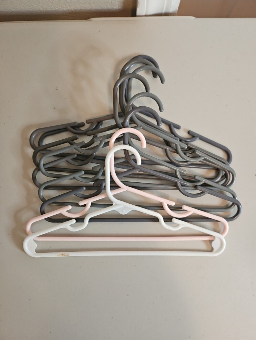 Target Kids Multicolored Grey, Pink, and White Hangers 8 Pack Bundle